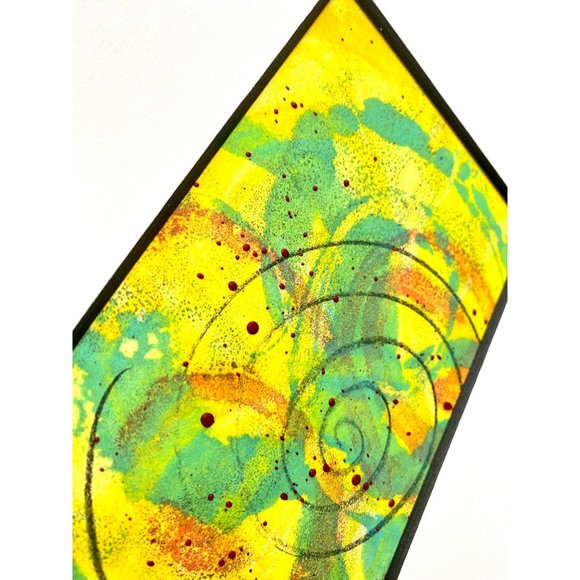 Original Art ‘Trippin’ Encaustic Wax Painting Matted 11"x14" Frame Ready - Picture 5 of 6